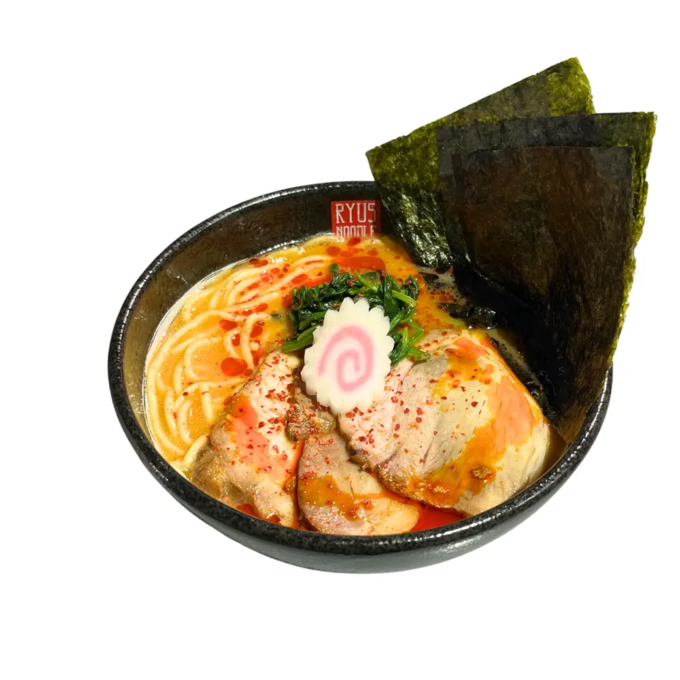 Savor the rich flavors of our signature ramen, featuring tender chashu, fresh greens, and a perfectly balanced broth. A true taste of Japan!