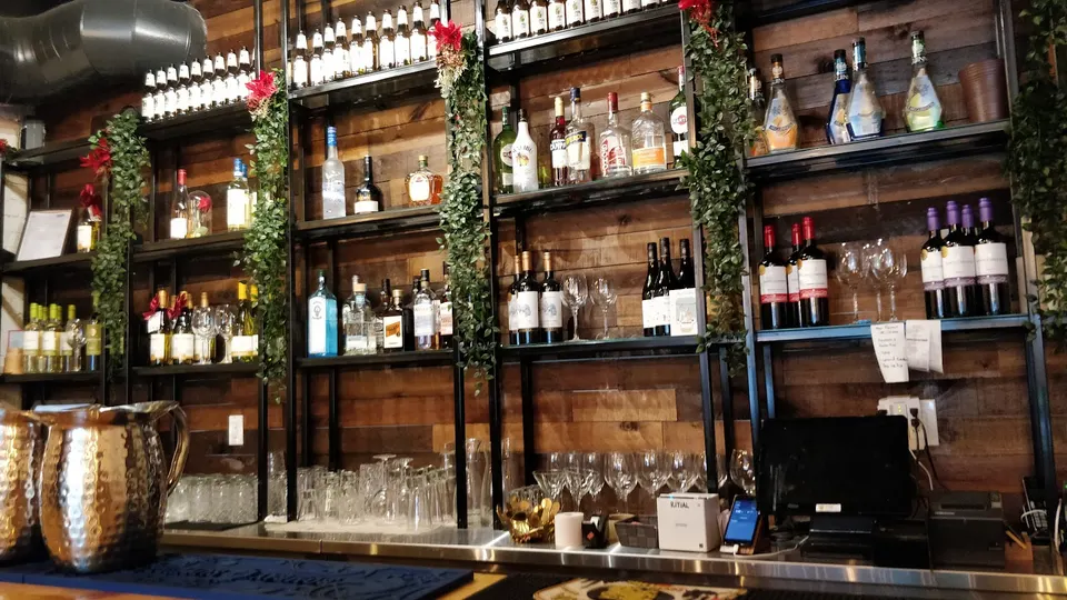 The beautifully arranged bar area at Imm Thai Kitchen in Trinity-Bellwoods.